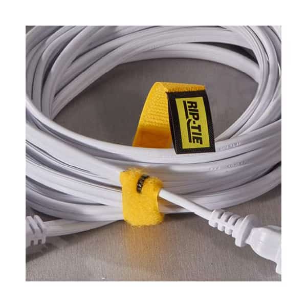 Cable Tie Strap, 6 in L, 1-1/2 in Max Bundle Dia., Yellow, Nylon Tie, 10 PK