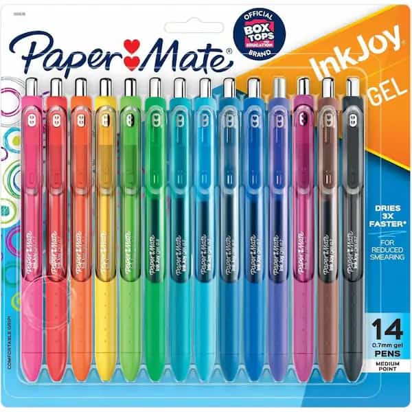Pen, Assorted, Non-Erasable, Gel, PK14