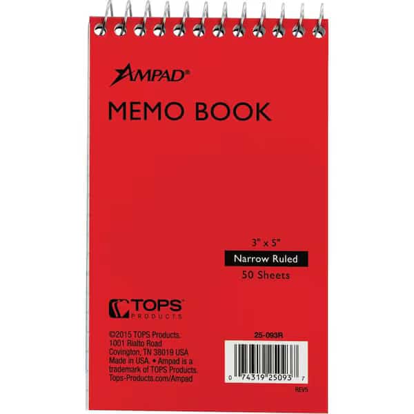 Topbound Memo Book, White