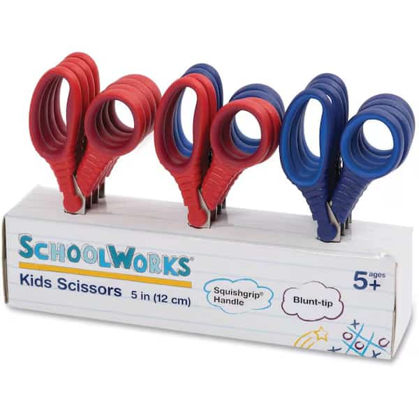 Schoolworks 5 Kids Scissors Classpack, Assorted, 12PK
