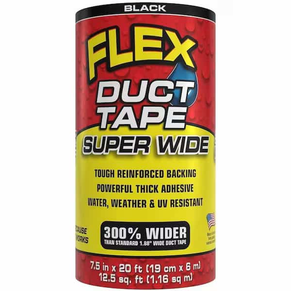 Flex Seal Family of Products Flex Super Wide Duct Tape 7.5 in. W X 20 ft. L Black Duct Tape