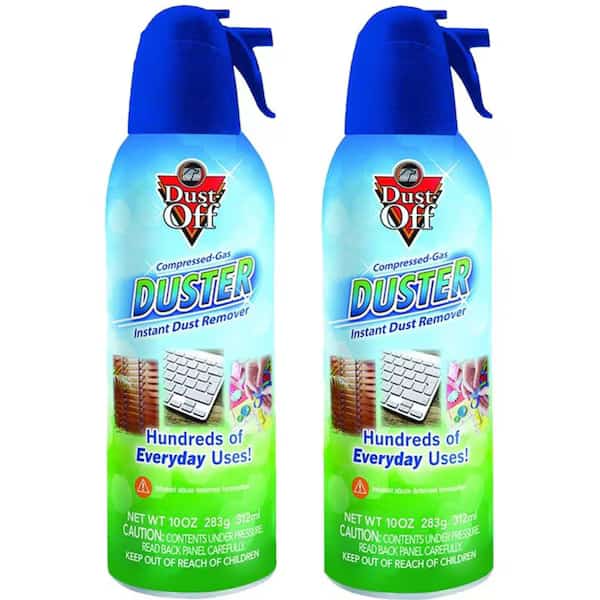 Dust-Off Air Duster - For Keyboard, Notebook, CPU - 10 fl oz - Blue - 2 Pack