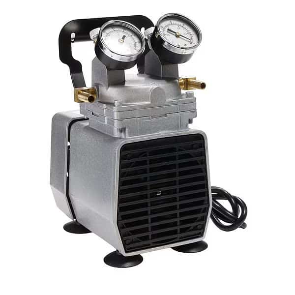 Compressor/Vacuum Pump, 1/8 hp, 115V AC, 25.5 in H Max Vacuum, 60 psi Max Continuous Pressure