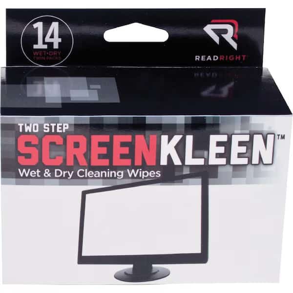 Read Right Kleen & Dry Screen Cleaning Pads, 14/Box - REARR1205