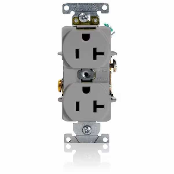 Straight Blade Receptacle, 5-20R, 20 A, 125V AC, 2 Pole, 3 Wire, Flush Mount, Single