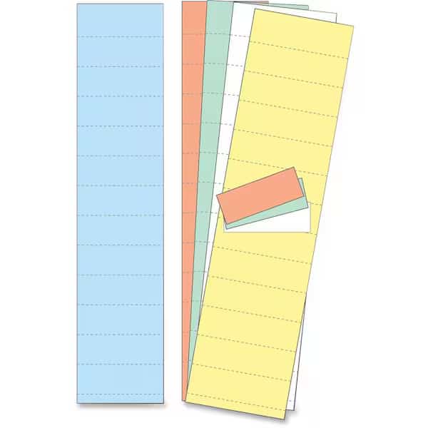 MasterVision Data Card Replacement Inserts, Assorted Colors, Accessories, 1in X 2in, 1000 pack