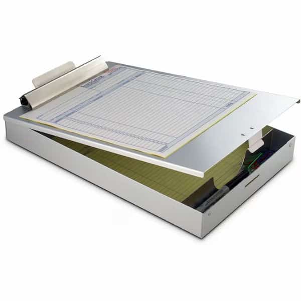 Saunders Redi-Rite Aluminum Storage Clipboard, 8-1/2" x 12", Silver