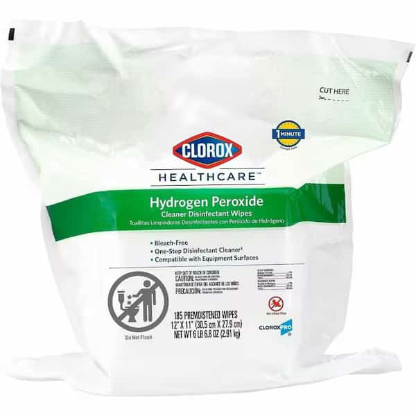 Disinfecting Wipes, Bag, White, PK2