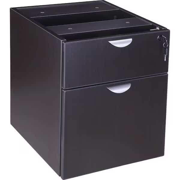 N148H-MOC Mobile Pedestal Box or File Honey Comb Packing Mocha Finish