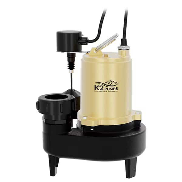1/2 HP Cast Iron Sewage Pump with Piggyback Vertical Switch