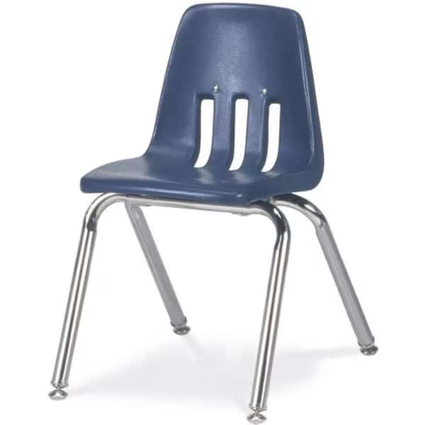9000 Series 14" Classroom Chair, Kindergarten - 2nd Grade with Nylon Glides - Black Seat