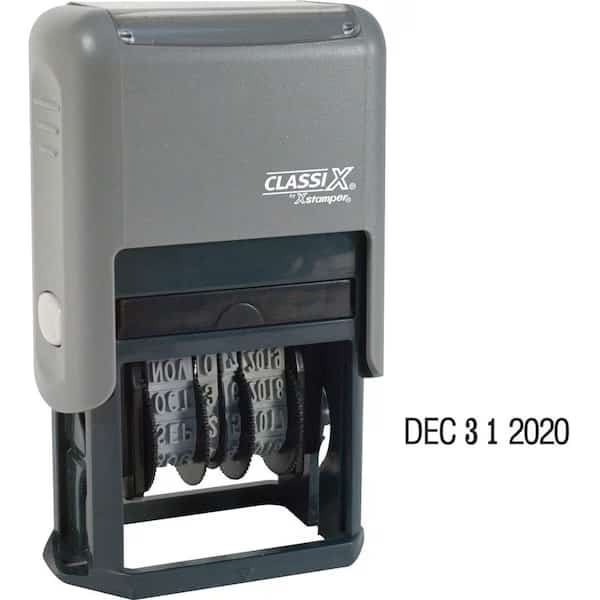 Xstamper Classix Self-Inking Date Stamp, 4-Year Date Band, Black