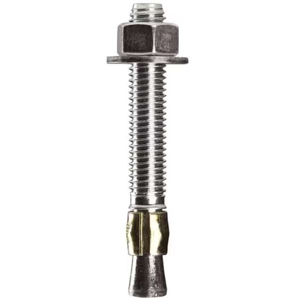 Parawedge Wedge Anchor, 1/2" Dia., 3-3/4" L, Steel Zinc Plated