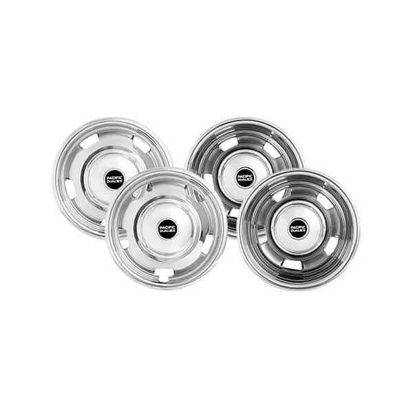 Fits 17" - 8 Lug, 5 Vent Holes Wheel, Polished, Stainless Steel, Bolt-On
