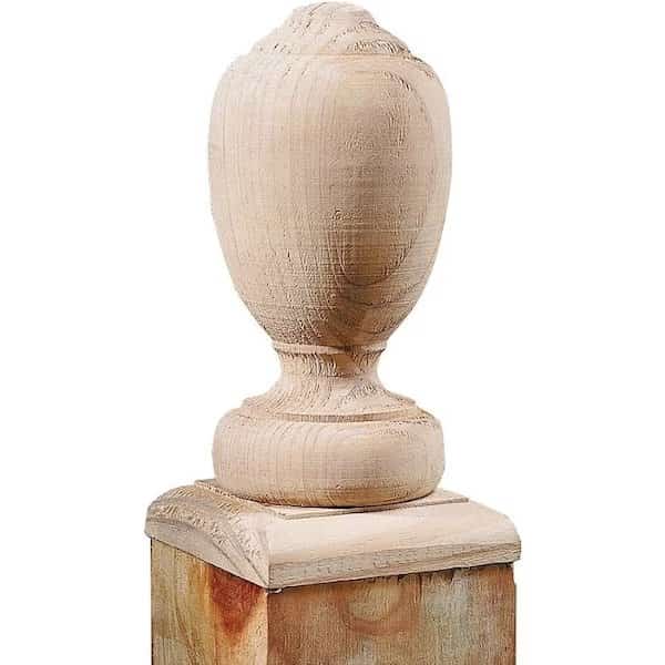 UPF 106090 Post Top, 6-1/2 in H, Pine, White