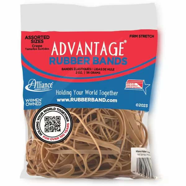 Alliance Rubber Advantage Assorted Sizes Rubber Bands 2 oz