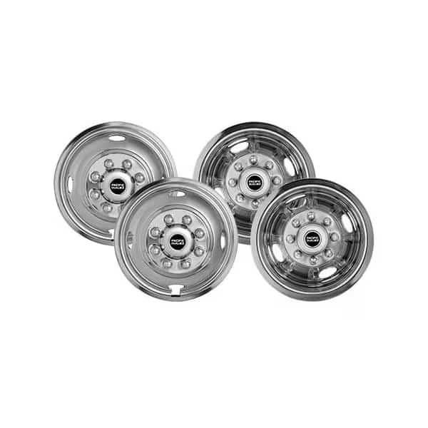Fits 16" - 8 Lug, 4 Vent Holes Wheel, Stainless Steel, Snap-On, Does Not Fit Aluminum Wheels