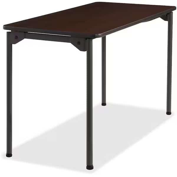 Rectangle Maxx LegroomÃ¢â€žÂ¢ Wood Folding Table, Walnut - 24" x 48", 24" W, 48" L, 29.5" H, Walnut
