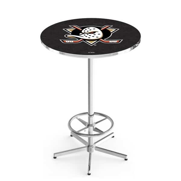 42" Chrome Anaheim Ducks Pub Table, 36" dia. Top