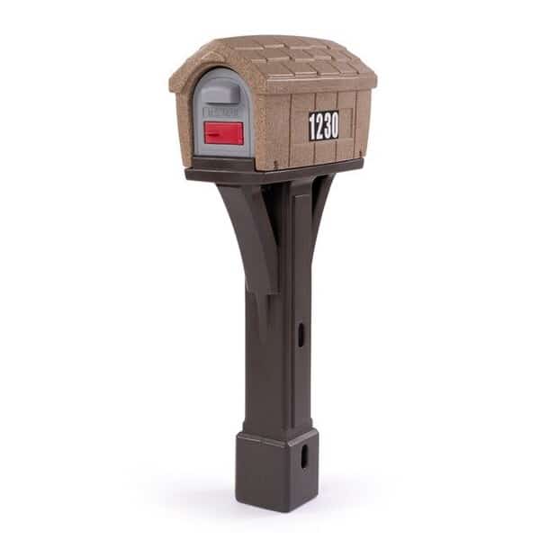 Classic Home Mailbox, Washed Stone/Espres