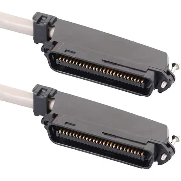 25-PAIR CABLE ASSEMBLY, M-M, 90 Degrees, 15FT