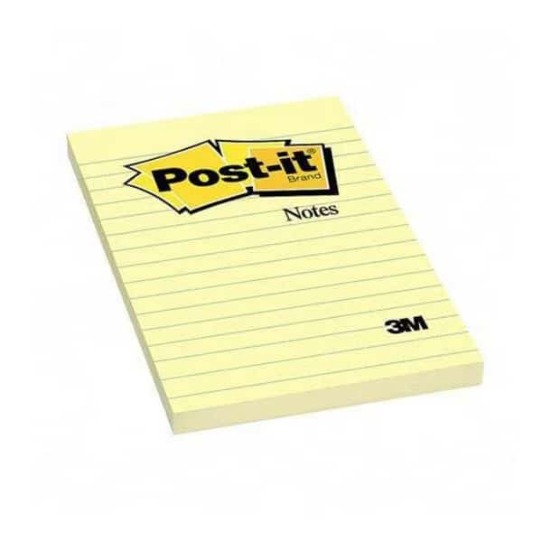 Note, Postit, Ruled4"X6", Yllw, PK12, Post-It, Mfr#: 660YW