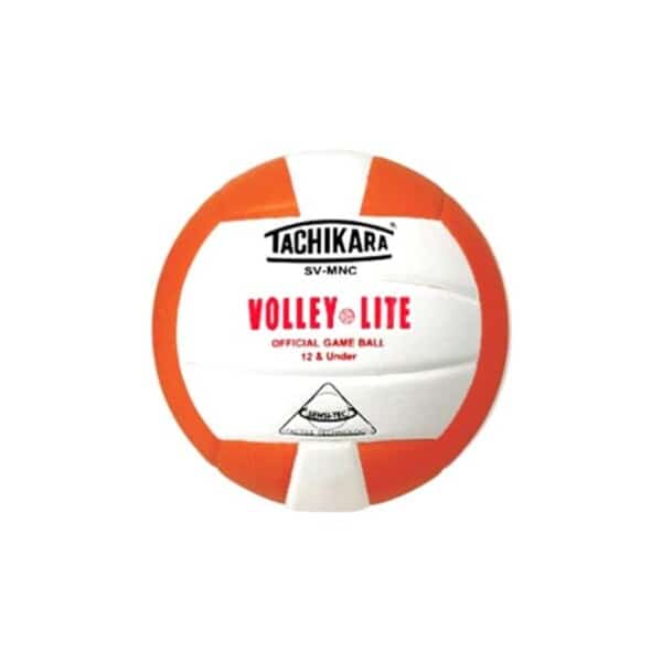 Tachikara SVMNC.ORW Volley-Lite Volleyball - Orange-White