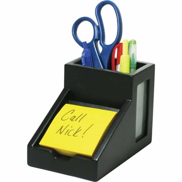 Midnight Black Collection Wood Pencil Cup, Black