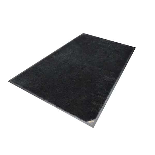 Plush Mat, Black 3' x 10', Smooth Backing