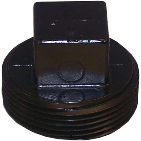 CANPLAS Threaded Plug, 3 in, MNPT, ABS, Black, SCH 40 Schedule