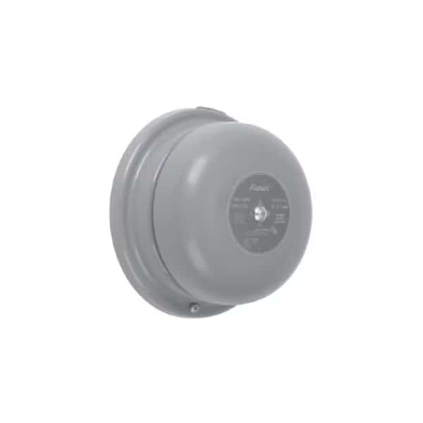 Vibrating Bell, Continuous, 24V AC, 92 dB, Steel, Surface Mount, 6 in Diameter, Indoor/Outdoor