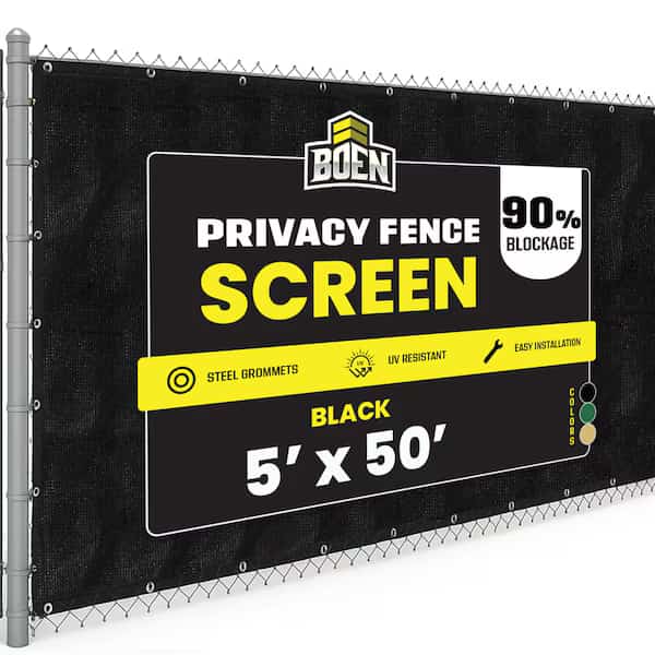 Priv Netting, Blk, Reinf Grmt, 5ftX50 ft