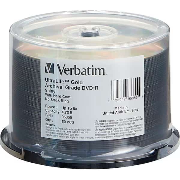 Ultralife Gold Archival Grade Dvd-R 4.7Gb 8X