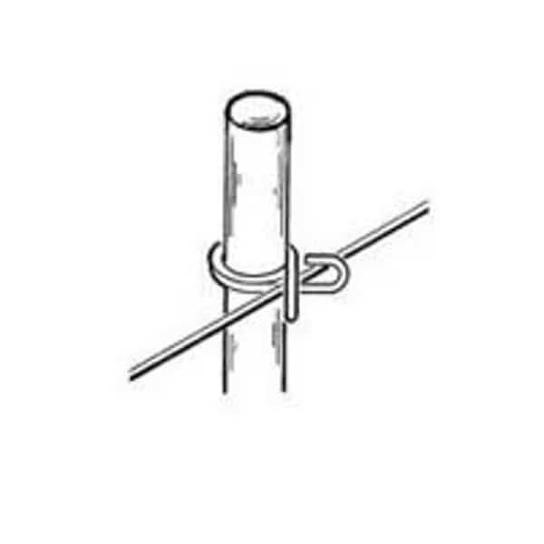 Rod Post, 60 in OAH, Fiberglass, Gray