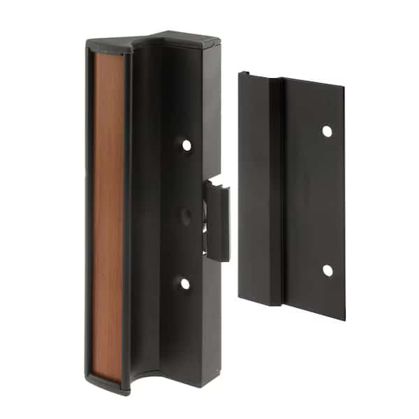 Sliding Door Handle Set, Black Aluminum (1 Set)