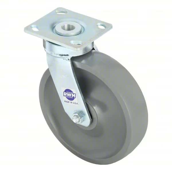 Plate Caster, Swivel, Nylon, 9 1/2"H