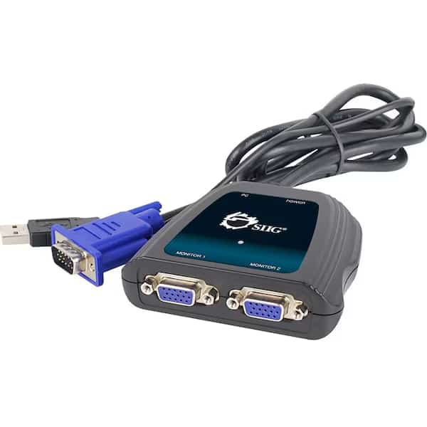Distributes Vga Signal From 1 Source To 2 Displays