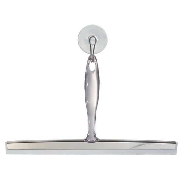 Shower Squeegee, 12 in Blade, 712 in OAL, Clear