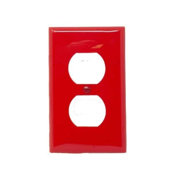 Duplex Receptacle, 1-Gang, Red