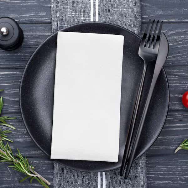 White Linen-Like Premium Paper Buffet Napkins (288 Napkins), 288PK