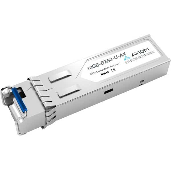 Axiom 10Gbase-Bx80-U Sfp+ Transceiver For Extreme - 10Gb-Bx80-U, Axiom Manufacturing, Mfr#: 10GB-BX80-U-AX