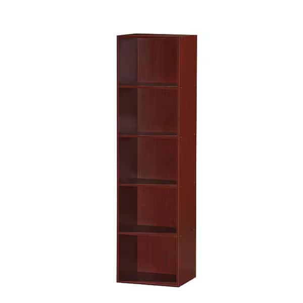 Five Shelf Bookcase Mahogany