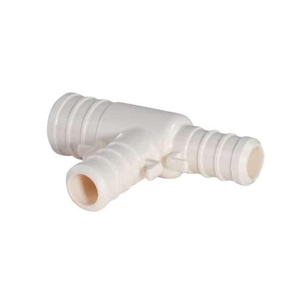 1'' x 3/4'' x 3/4'' PEX Barb Reducing Tee Pipe Fitting; Plastic Poly Alloy PK
