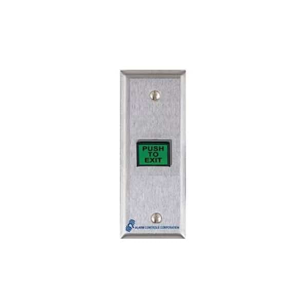 Exit Button, Narrow, Stainless Steel
