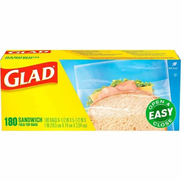 Tilex 60771 Fold-Top Sandwich Bags; Clear - 6.5 x 5.5 in.