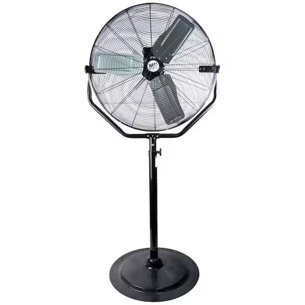 HVPF 30 YOKE HighVelocity Pedestal Fan, 120 V, 165 A, 360 deg Sweep, 30 in Dia Blade, Black