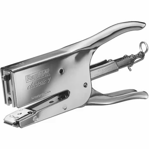 Esselte Rapid Classic 1 Plier Stapler, 50 Sheet Capacity, Chrome