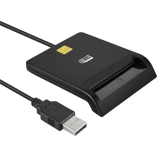 Adesso Taa Cac Usb Smart Card Reader, Works For Windows And Mac