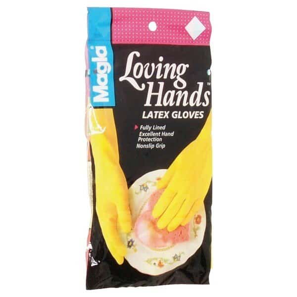 ExtraFlexible Protector Gloves, L, Latex, Yellow