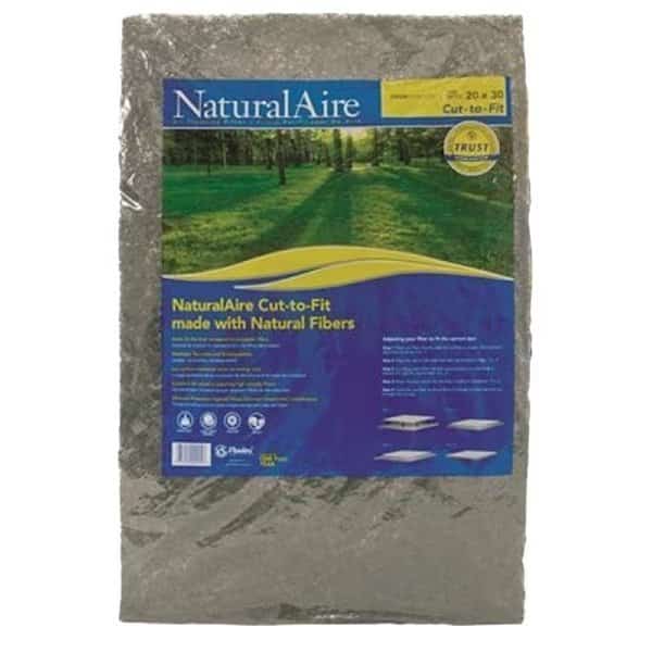 NaturalAire SM1006 Cut-to-Fit Air Filter, 20 in L, 30 in W, 4 MERV